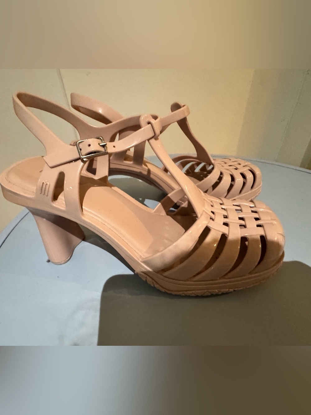 Melissa- Jelly heels Blush Nude Strappy Heeled Sandals